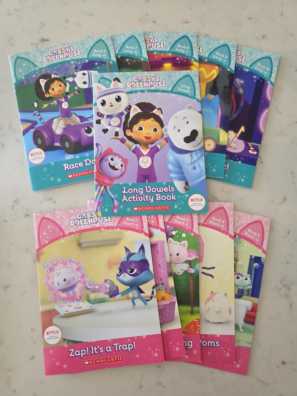 Gabby's Dollhouse Phonics Fun Kids Book Set - Teal